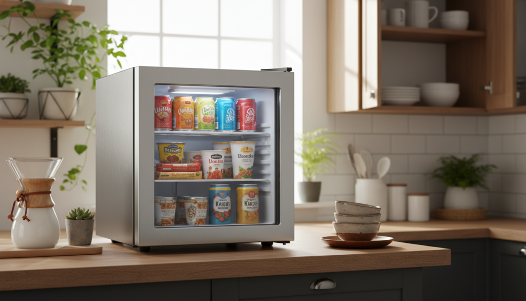 design de mini geladeira